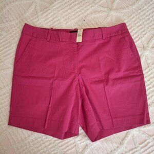 Talbots Women's Shorts Size 14W Cotton Spandex‎ Shorts Pockets Hot Pink NWT